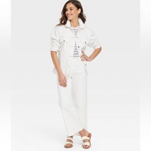 Women's High-Rise Sailor Wide Leg
Ankle Jeans - Universal Thread White 12 NWT
